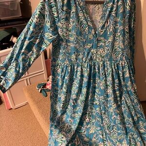 NWT Medium Lilly Pulitzer Loran Dress in Turquoise Oasis